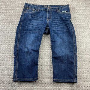 SUKO Jeans Women Bermuda Jean Shorts Women Size 12 Beaded Rhinestones Pleated